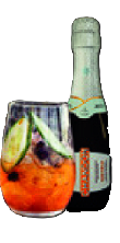 Blueberry Spritz con Chandon Délice y arándanos