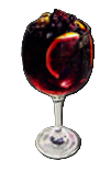 Sangría de la casa con frutos rojos y vino tinto