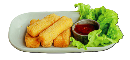Bastones de muzzarella con salsa BBQ
