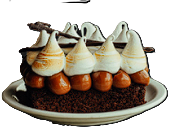 Torta brownie con dulce de leche y merengue