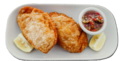 Empanadas de jamón y queso y criolla de carne