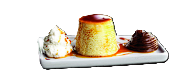 Flan casero con dulce de leche y crema