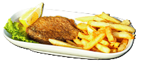 Milanesa de ternera con papas clásicas